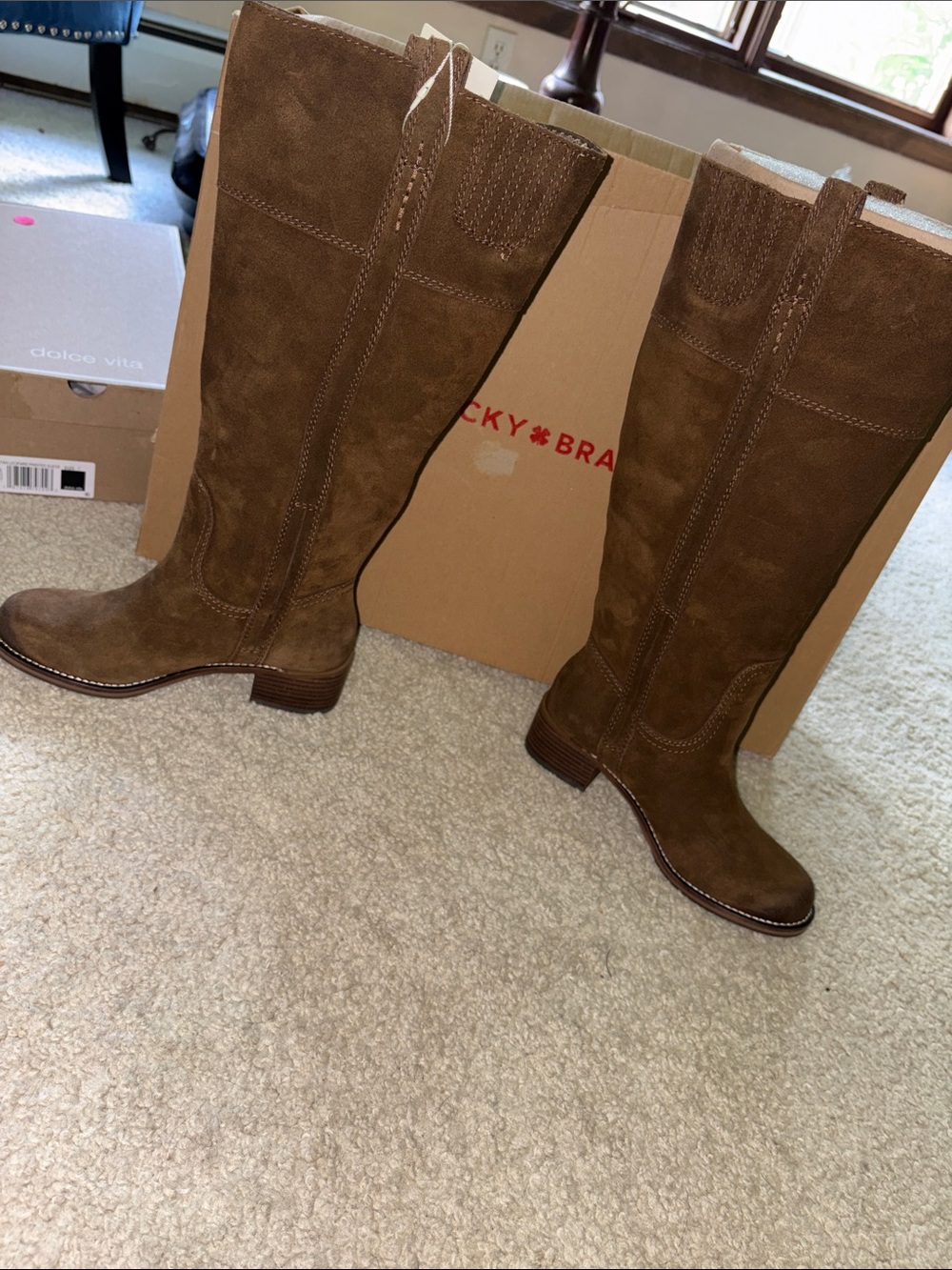 Lucky brand wide calf hibiscus Brown Boots - Picture 2 of 8
